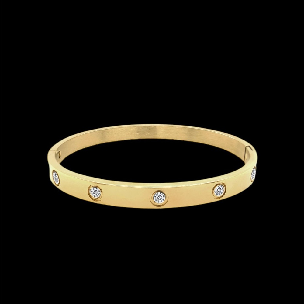 Jennifer Miller yellow gold stacking bracelet NIB